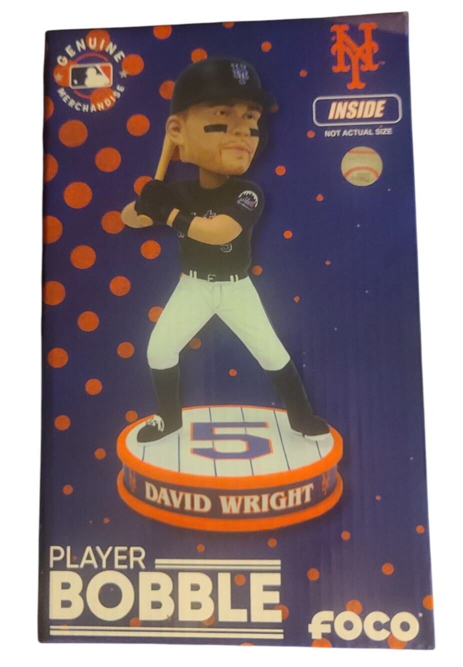 David Wright FOCO Player Bobblehead New York Mets Citi Field Team Store Limited